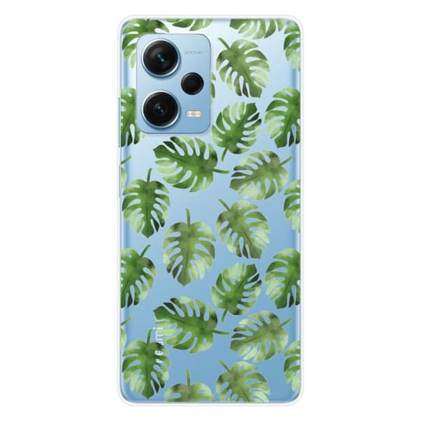 Siliconfodral med tryck kompatibel med Xiaomi Redmi Note 12 Pro Plus Monstera-blad