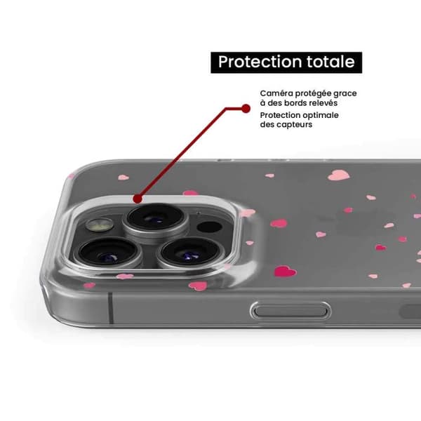 Silikonskal med tryck kompatibel med Xiaomi Redmi Note 12 Pro Plus, Rosa Hjärtans Konfetti