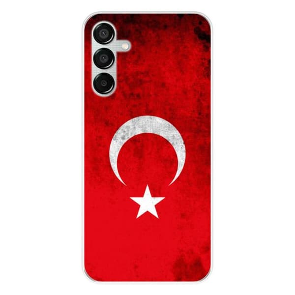 Silicone-skal med tryck kompatibel med Samsung Galaxy M15 5G Turkiets flagga