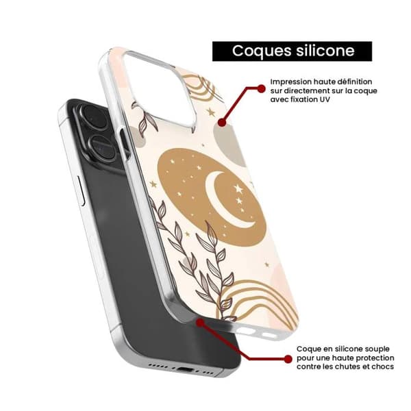 Silicone-skal med tryck kompatibel med Xiaomi Redmi 14C 4G Lunaison