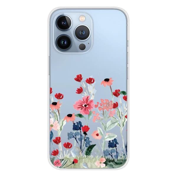 Silikonskal med tryck kompatibel med Apple iPhone 13 Pro Våren i blommor