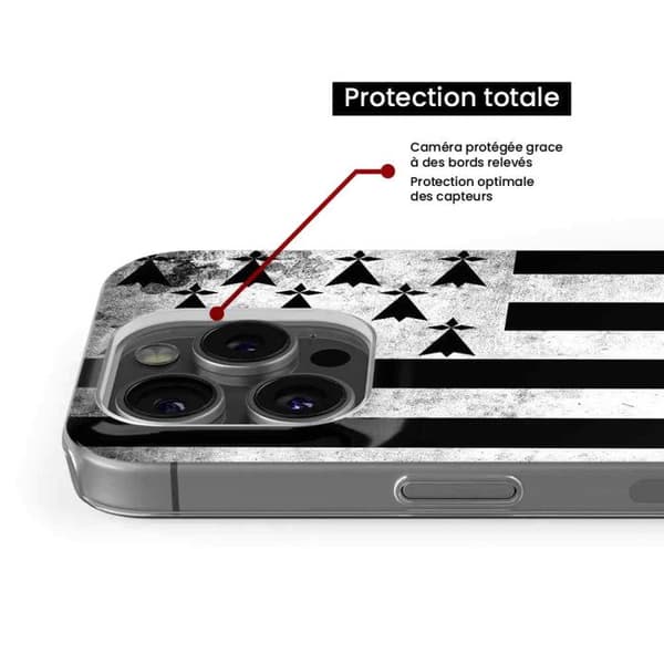 Siliconfjäder med tryck kompatibel med Samsung Galaxy M15 5G Bretagneflagga