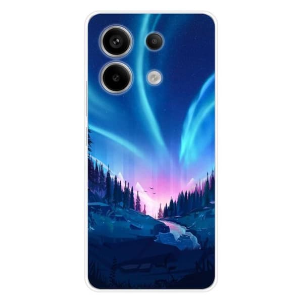 Siliconfodral med tryck kompatibel med Xiaomi Redmi Note 13 Pro 5G Nattfall