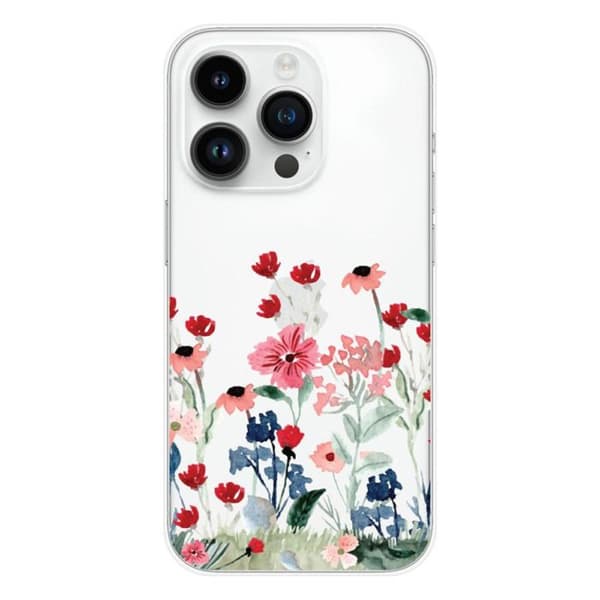 Siliconfodral med tryck som är kompatibelt med Apple iPhone 15 Pro Vår i blommor