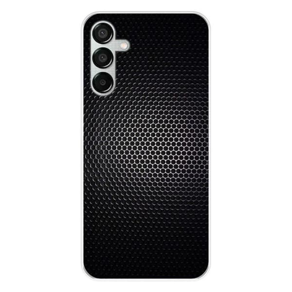Silicone-väska med tryck kompatibel med Samsung Galaxy M15 5G Dark Metal
