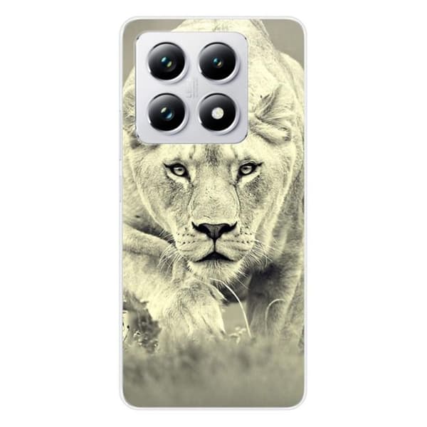 Silicone-skal med tryck kompatibel med Xiaomi 14T Pro Lionne