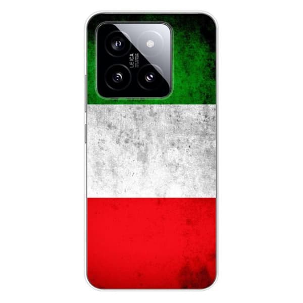 Silikonskal med tryck kompatibel med Xiaomi 14 Pro Italienska flaggan