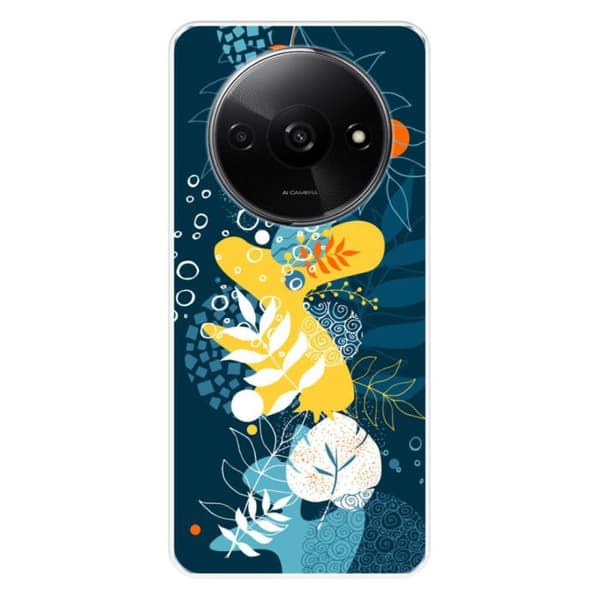 Siliconfodral med tryck kompatibel med Xiaomi Redmi A3 4G Havblommor