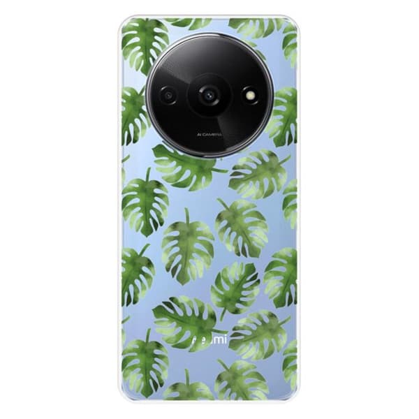 Siliconhus kompatibel med Xiaomi Redmi A3 4G Monstera-blad tryckt
