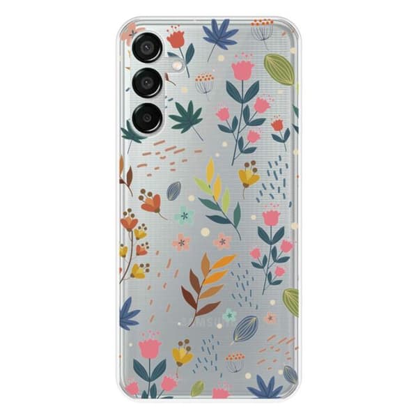 Siliconfodral med tryck kompatibel med Samsung Galaxy M15 5G Färgglada blommor