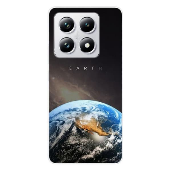 Silikonskydd med tryck, kompatibel med Xiaomi 14T Pro Earth