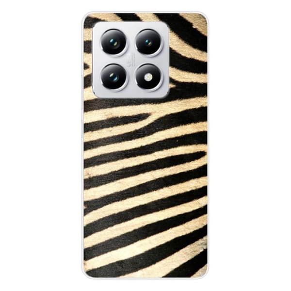 Silicone-skal med tryck kompatibel med Xiaomi 14T Pro Zebra