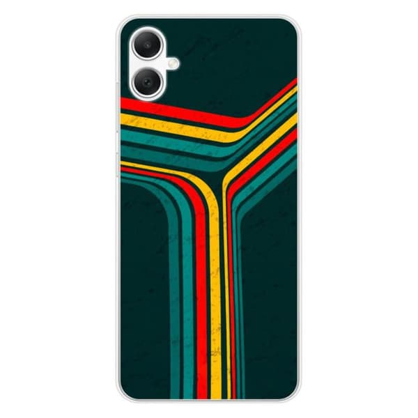 Silicone-fodral med tryck kompatibel med Samsung Galaxy A05 Retro linjer