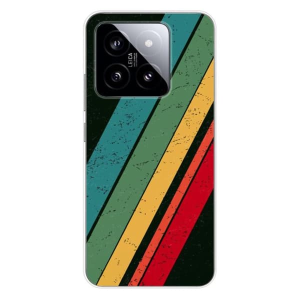 Coque i silikon med tryck kompatibel med Xiaomi 14 Pro Grunge