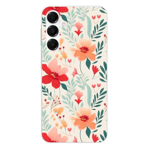 Silicone-skal med tryck kompatibel med Samsung Galaxy A36 5G Blomvägg