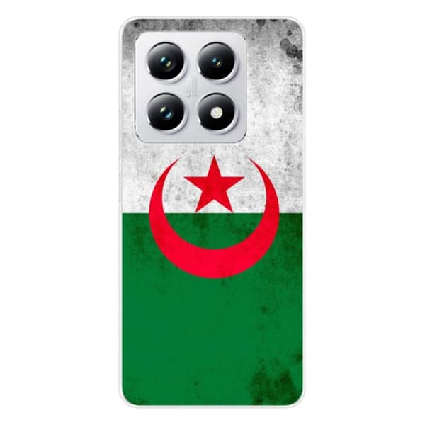 Siliconetui med tryck kompatibel med Xiaomi 14T Pro Algeriets flagga