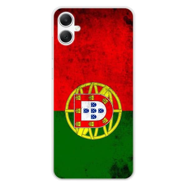 Siliconfodral med tryck kompatibel med Samsung Galaxy A05 Portugals flagga