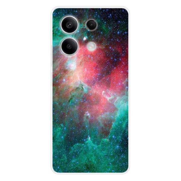 Silicone case med tryck kompatibel med Xiaomi Redmi Note 13 5G Nebula