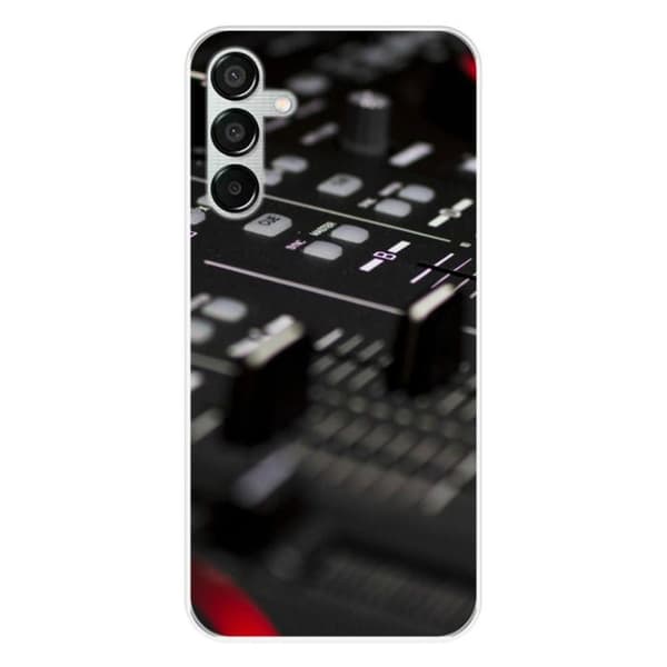 Siliconfodral med tryck som är kompatibelt med Samsung Galaxy M15 5G DJ Mixer