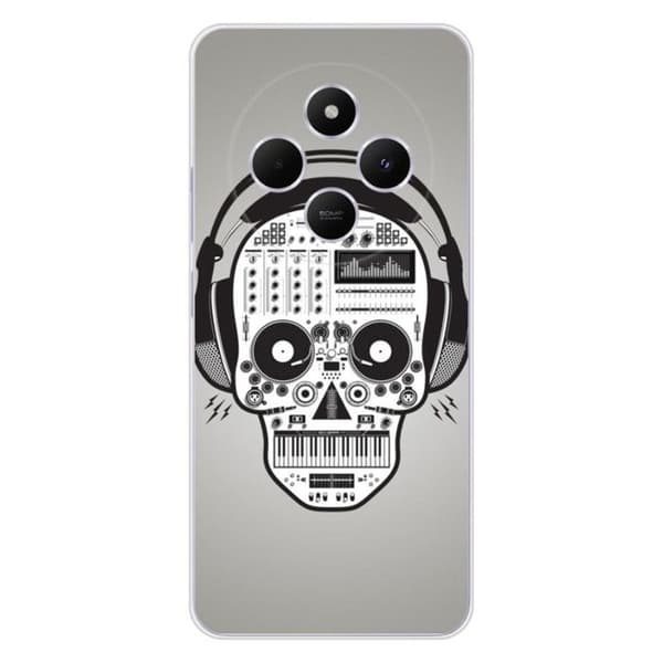 Siliconfodral med tryck kompatibelt med Xiaomi Redmi 14C 4G Skull Music