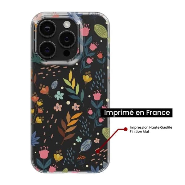 Silicone-case med tryck kompatibel med Apple iPhone 16 Färgade blommor