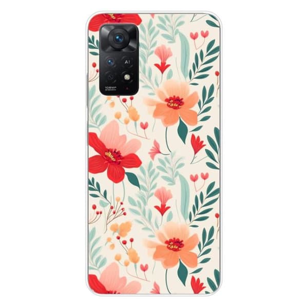 Siliconeskal med tryck kompatibel med Xiaomi Redmi Note 11 Pro Plus 5G Blomvägg