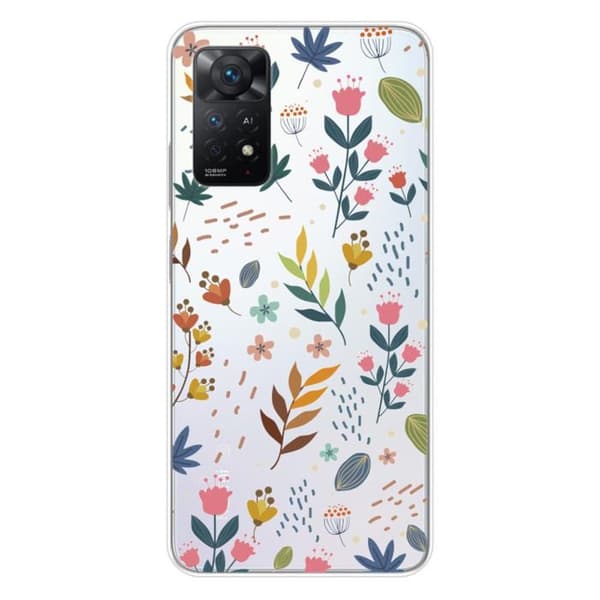 Siliconfodral med tryck kompatibelt med Xiaomi Redmi Note 11 Pro Plus 5G Färgglada blommor
