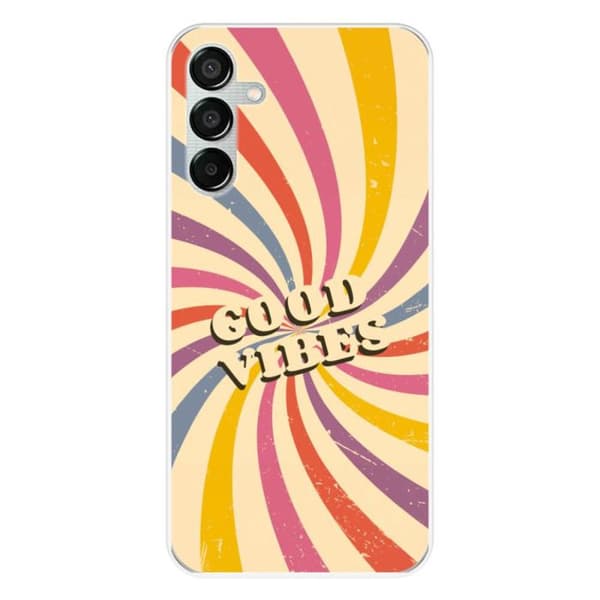 Coque i silikon med tryck kompatibel med Samsung Galaxy M15 5G Good vibes