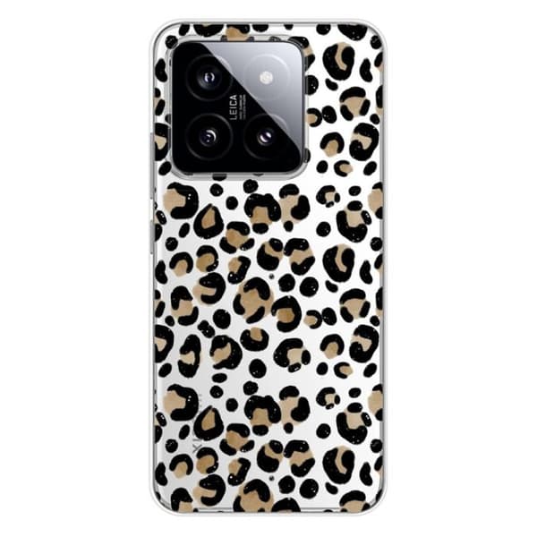 Siliconehölje med tryck kompatibelt med Xiaomi 14 Pro Leopard