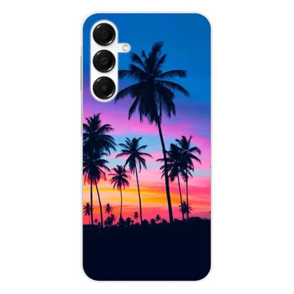 Silicone-skal med tryck kompatibel med Samsung Galaxy A36 5G Färgade palmer