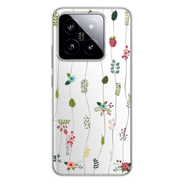 Silikonhölje - Kompatibel med Xiaomi 14 Pro - design med blommor