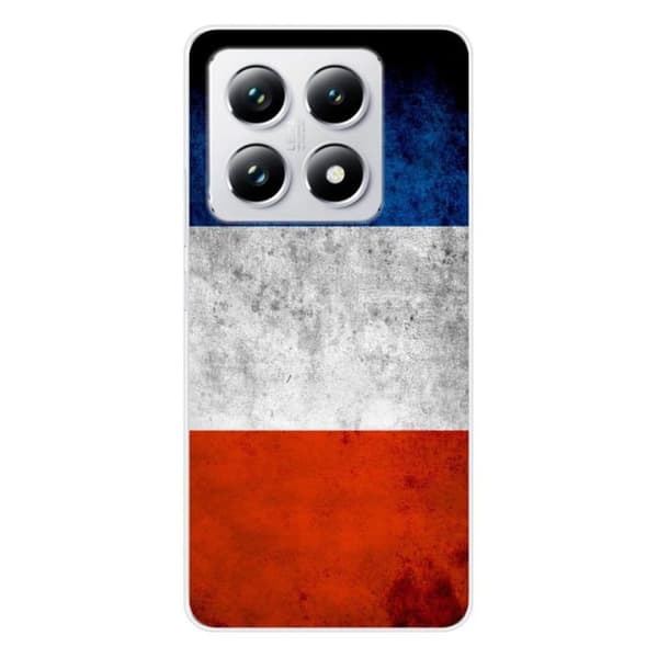 Siliconfodral med tryck kompatibel med Xiaomi 14T Pro Frankrikes flagga