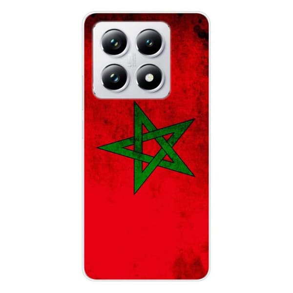 Silikonskal med tryck kompatibel med Xiaomi 14T 4G Marockos flagga