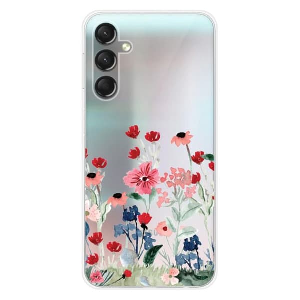 Siliconehölje med tryck kompatibelt med Samsung Galaxy A24 4G Våren i blommor