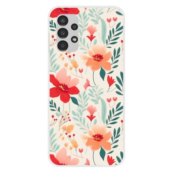 Silicone-skal med tryck kompatibel med Samsung Galaxy A13 4G Blomvägg