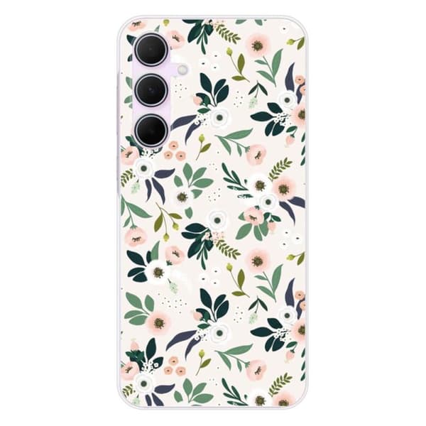 Silicone-skal med tryck kompatibel med Samsung Galaxy A55 5G Blommor