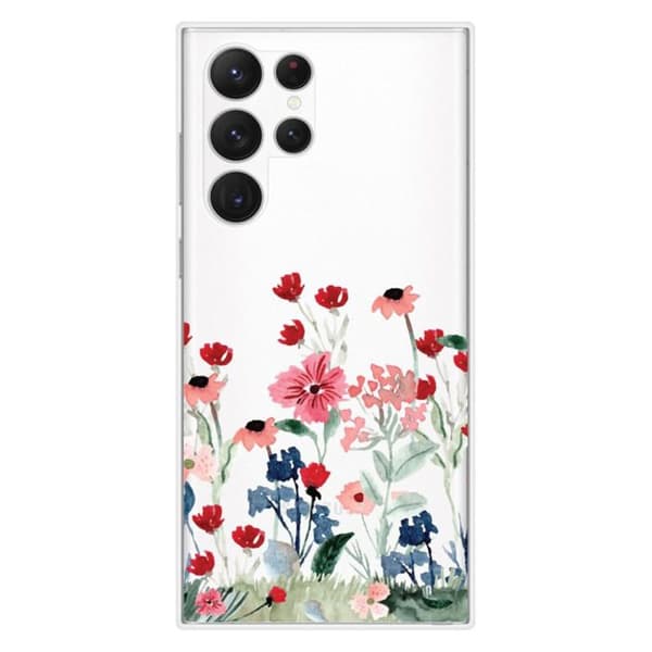 Siliconfodral med tryck kompatibel med Samsung Galaxy S23 Ultra Blomstrande vår