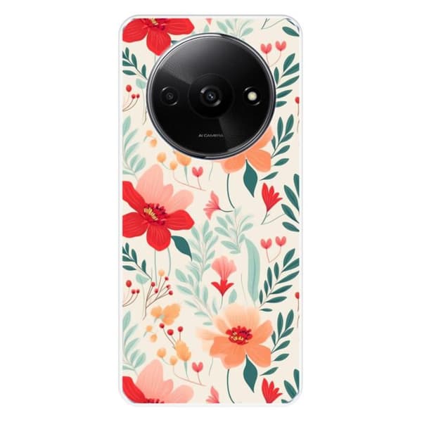 Siliconfodral med tryck kompatibel med Xiaomi Redmi A3 4G Blomvägg