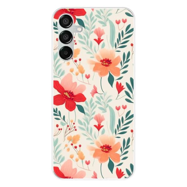 Silikonskal med tryck kompatibel med Samsung Galaxy M15 5G Blomvägg