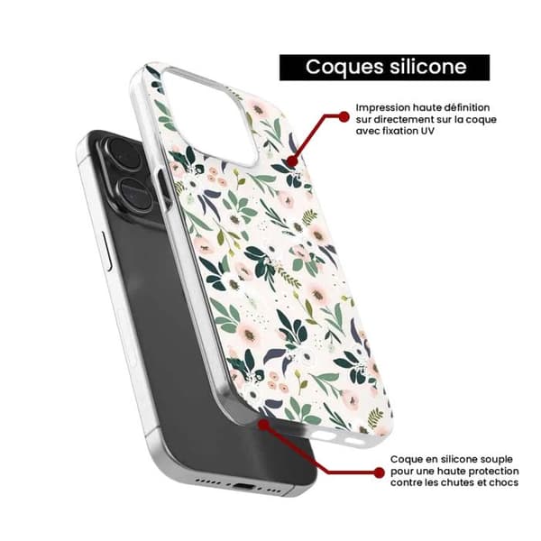 Siliconfodral med tryck kompatibel med Xiaomi Redmi Note 12 4G Blommor