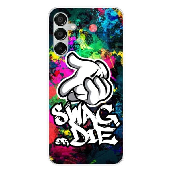 Coque i silikon med tryck kompatibel med Samsung Galaxy M15 5G Swag or die
