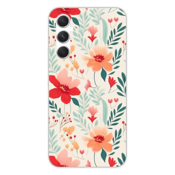 Silicone-skal med tryck kompatibel med Samsung Galaxy A54 5G Blomvägg