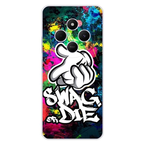 Coque i silikon med tryck kompatibel med Xiaomi Redmi 14C 4G Swag or die