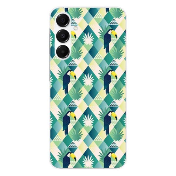 Silicone-fodral - Kompatibel med Samsung Galaxy A16 - design med tukan och diamanter