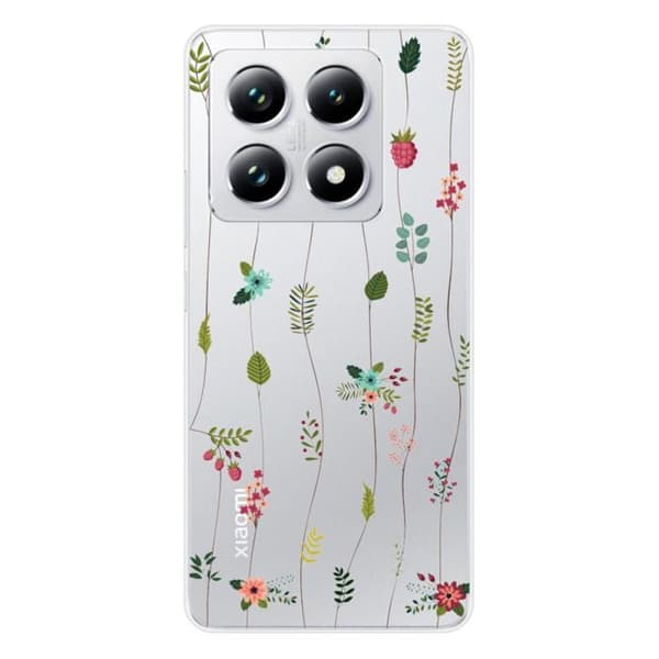 Silikonskal med tryck, kompatibel med Xiaomi 14T 4G, blommotiv
