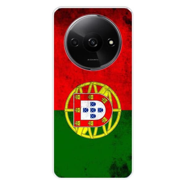 Silicone-skal med tryck kompatibel med Xiaomi Redmi A3 4G Portugals flagga