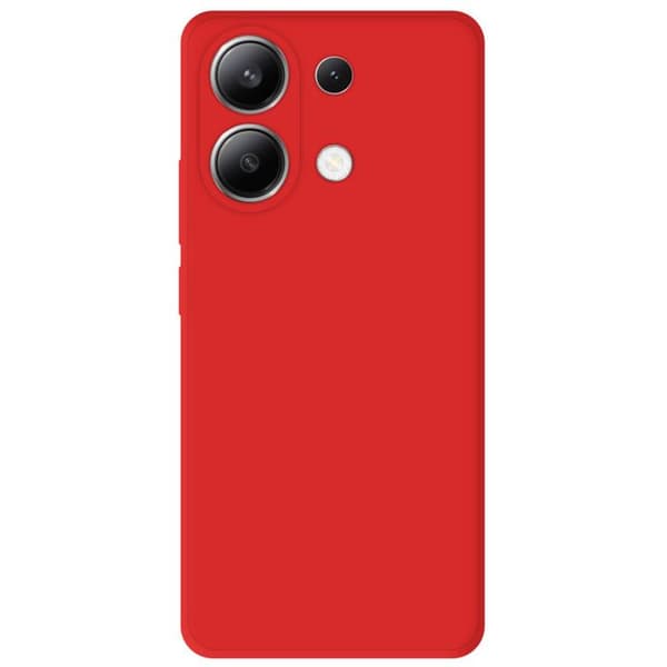 Enfärgade silikonöverdrag Mat Röd kompatibel med Xiaomi Redmi Note 13 4G