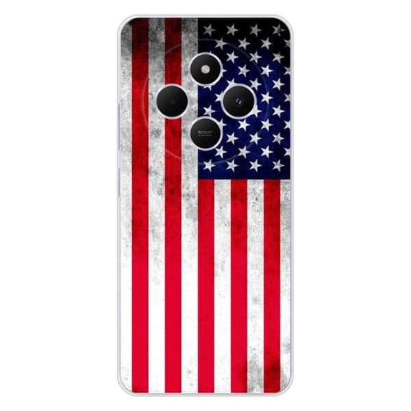 Siliconfodral med tryck kompatibel med Xiaomi Redmi 14C 4G USA-flaggan