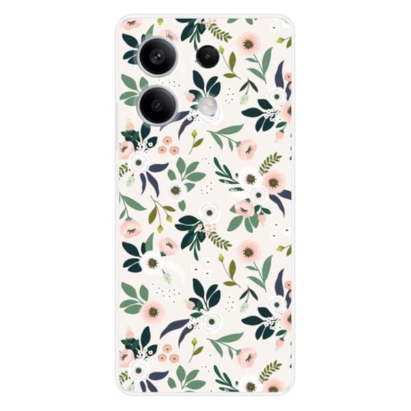Siliconfodral med tryck kompatibelt med Xiaomi Redmi Note 13 5G Blommor