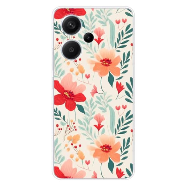Siliconecover med tryck kompatibel med Xiaomi Redmi Note 13 Pro Plus 5G Blomvägg